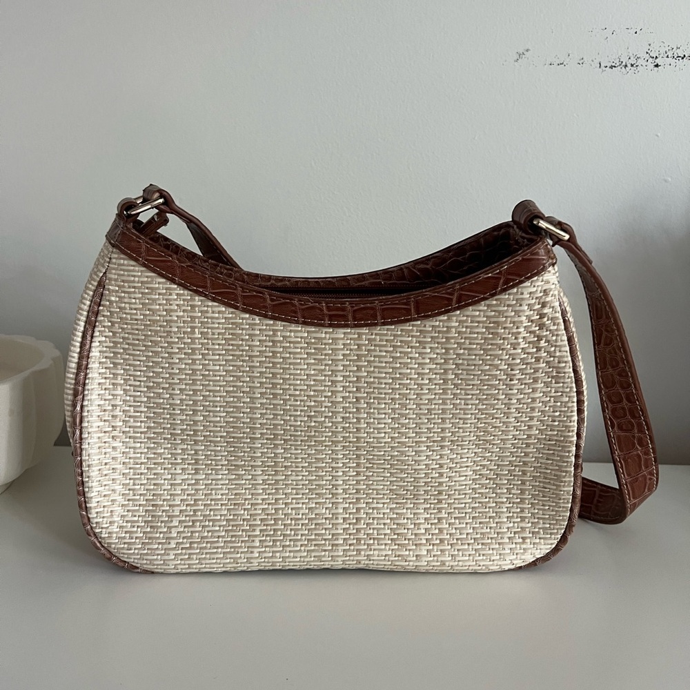 Elegant Cream and Brown Women's Bag